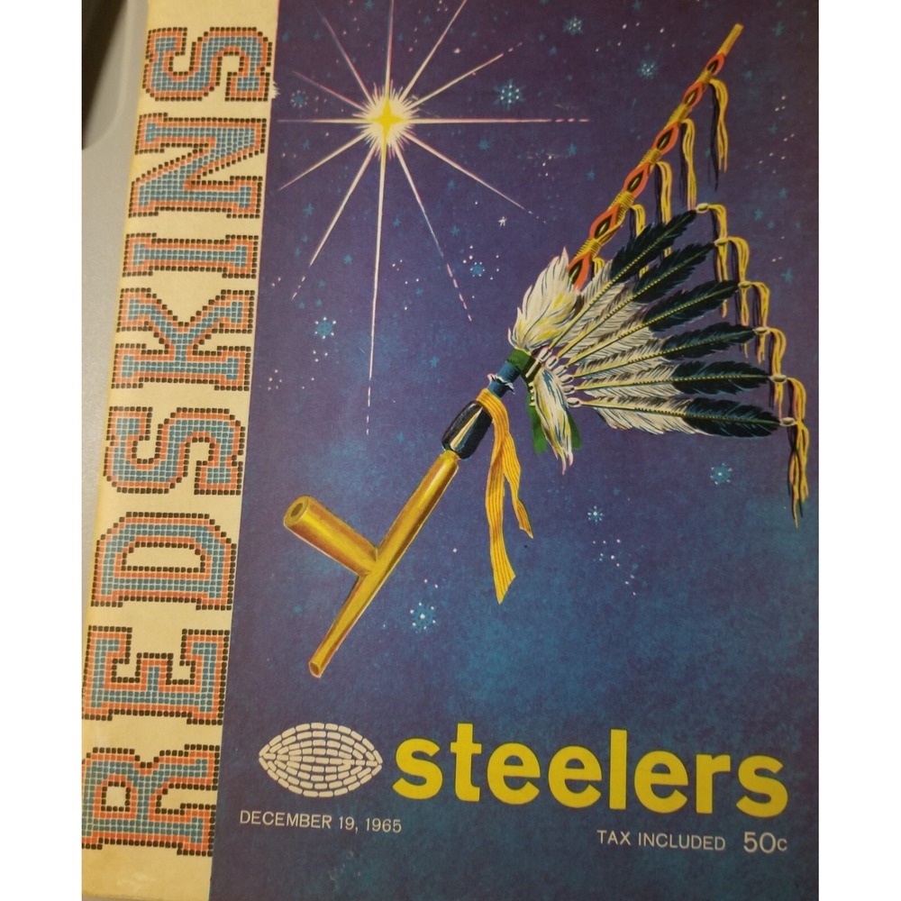 Redskins Dec 19, 1965 Redskins vs Steelers Official Football Program Very Good
